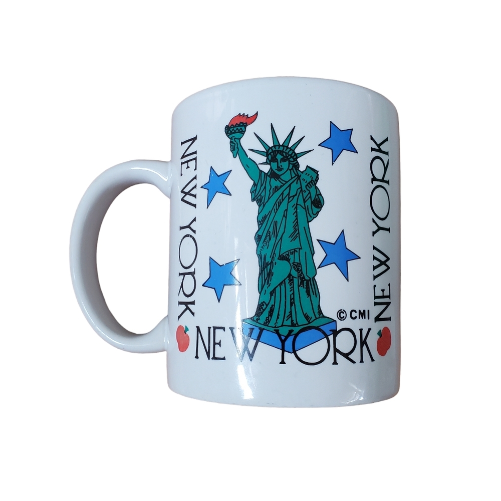 Vintage New York Statue Of Liberty & Stars Mug‎